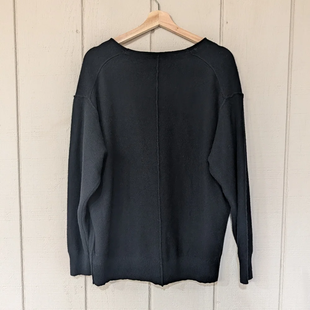 Free People Schoolboy Black Cashmere Cardigan‎ Luxury Oversized